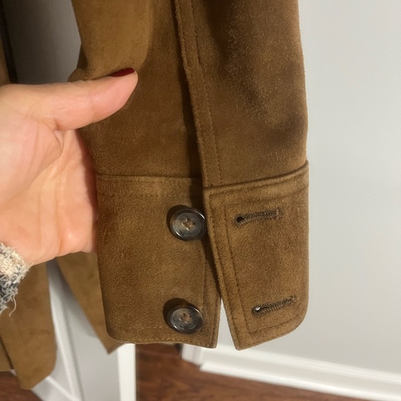 Banana Republic Tan Suede Trench Coat - Picture 3 of 11